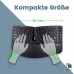 Perixx PERIDUO-606B DE keyboard and mouse value kit 2.4 GHz wireless black
