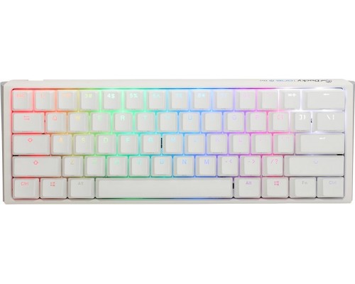Ducky Ducky One 3 Classic Pure White Mini Gaming Keyboard, RGB LED - MX-Speed-Silver