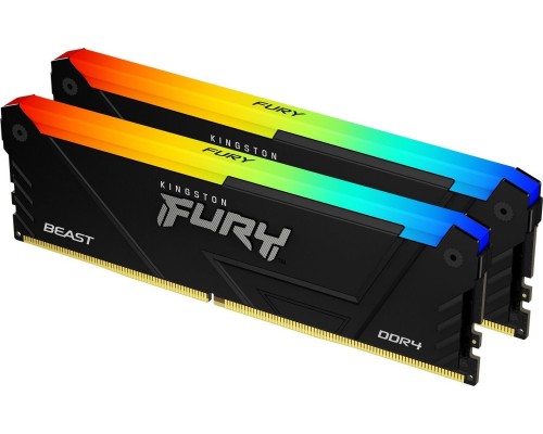 Kingston Fury Beast RGB, DDR4, 16 GB, 3200MHz, CL16 (KF432C16BB2AK2/16)