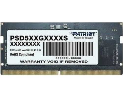 Patriot Signature, SODIMM, DDR5, 32 GB, 5600 MHz, CL46 (PSD532G56002S)
