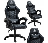 Alpha Krzesło Gracza Biurowy Alpha Carbon Black Porządny
