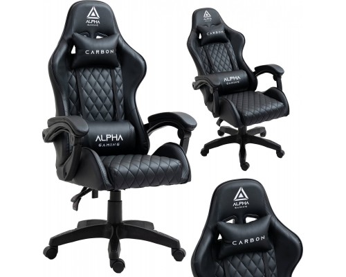 Alpha Krzesło Gracza Biurowy Alpha Carbon Black Porządny