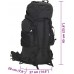 vidaXL Plecak turystyczny, black, 60 L, tkanina Oxford