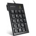 Perixx PERIPAD-202 H, USB number pad with 2-port hub, black