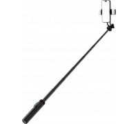 Selfie nūjiņa Hurtel Selfie nūjiņa WC12YDS teleskopisks tripods 1.3m no alumīnija sakausējuma ar dubulto lampu un turētāju telefonam - black