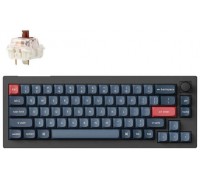 Keychron V2 Max QMK/VIA Wireless Custom Mechanical Keyboard Fully Assembled Knob / Carbon Black / Gateron Jupiter Brown