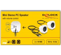 DeLOCK 27008  Srebrny, Biały Przewodowa 2 W