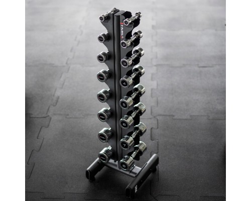 HMS Dumbbells CHD 16 x Various types of loads included (72 kg) + Stojak STR36