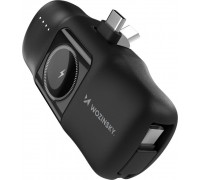 Mini powerbank Wozinsky WF16-YCS 5000mAh 15W USB-C with a built-in kablem USB-C i ładowarką do Apple Watch - black