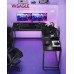 Gaming galds w kształcie litery L, biurko do gier, 149 x 149