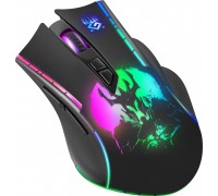 bezprzewodowa Defender KRONOS GM-695 optyczna 1600dpi czarna RGB AKUMULATOR 6 przycisków Gaming