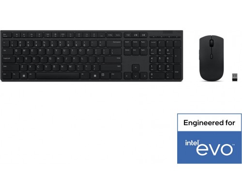 Lenovo 4X31K03931 klawiatura Dołączona myszka RF Wireless + Bluetooth US English Black