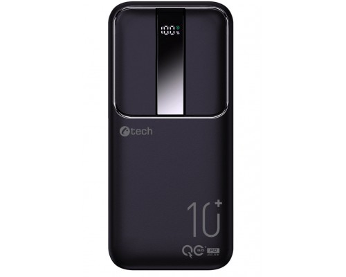 C-TECH Powerbanka 10000mAh, Li-Pol, 22,5W, USB-C/USB-A/micro USB