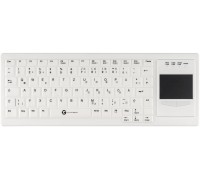 Gett GETT Cleantype Xtra Touch Protect Silikonowa klawiatura z touchpadem IP68 można dezynfekować USB kolor biały układ DE