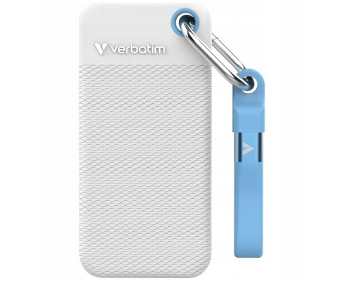 Dysk Zewnętrzny Verbatim Pocket SSD 1TB USB-C 3.2 gen.2 biały-jasnoblue 32320