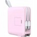 Mobile Origin & Travel Charger, Lightning/USB-C Cable, MagSafe/AW/iPhone Compatible, pink