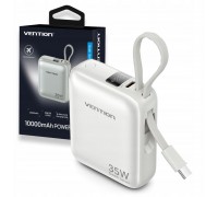 Vention 10000mAh 35W PD With built-in cable USB-C beżowy