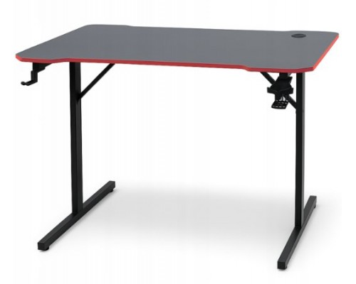 Gaming galds gamingowe komputerowe 120x70x75 cm czerwone z dodatkami