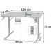 Gaming galds gamingowe komputerowe 120x70x75 cm czerwone z dodatkami