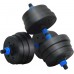 vidaXL Zestaw hantli 2 w 1 Black i blue 121 x 19,5 x 19,5 cm
