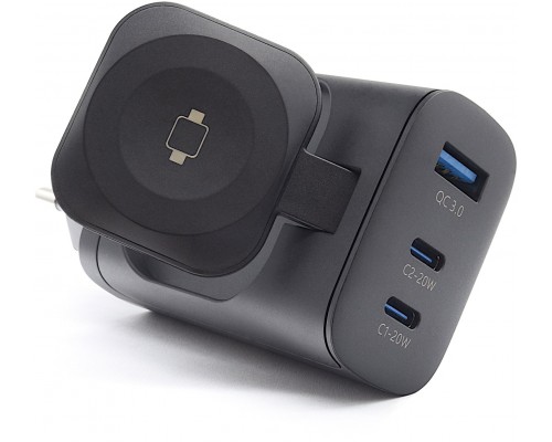 Realpower ładowarka do urządzeń przenośnych Power bank, Smartwatch, Tablet Black Prąd zmienny Ładowanie bezprzewodowe Szybkie ładowanie Wewnętrzna