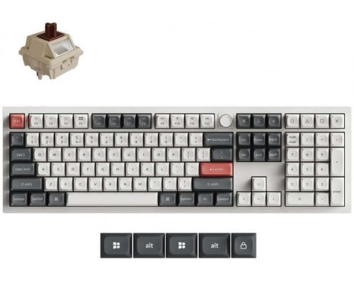Keychron KEYBOARD WRL Q6 ULTRA/WHITE Q6U-P3 KEYCHRON Q6U-P3 (4894979048646)