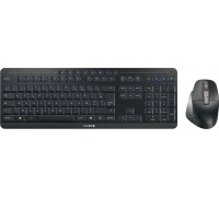 Cherry CHERRY Stream desktop ultimate klawiatura Dołączona myszka Dom/Biuro USB + RF Wireless + Bluetooth AZERTY francuski Black