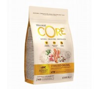 Happy Cat Core Sterilised Original, karma sucha, dla kotów adults po sterylizacji, chicken i turkey, 300g