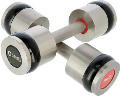 HMS dumbbells HH08 chrome plated 2 x 8 kg