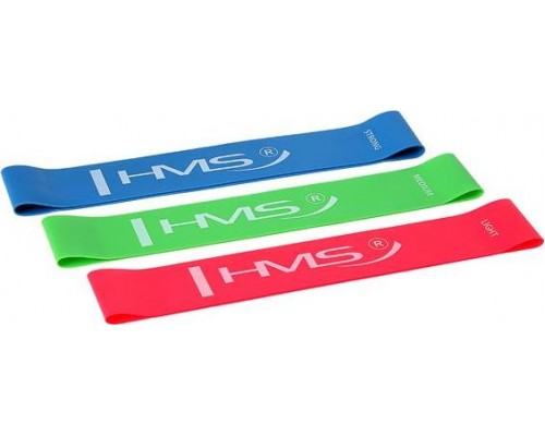 HMS Mini Band Set GU04 Slim dažādu pretestības līmeņu komplekts daudzkrāsains 3 gab.