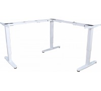 Gaming galds Equip Equip ERGO L-Form elek. Schreibtischrahmen Sitz-Steh weiß