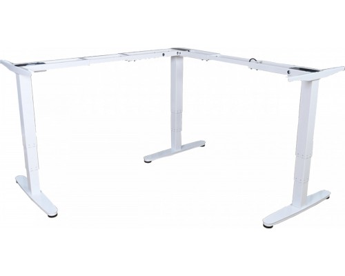 Gaming galds Equip Equip ERGO L-Form elek. Schreibtischrahmen Sitz-Steh weiß