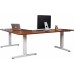 Gaming galds Equip Equip ERGO L-Form elek. Schreibtischrahmen Sitz-Steh weiß