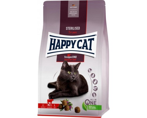 Happy Cat Sterilised Bavarian Beef, sucha karma, dla kotów po sterylizacji, Bavarian beef, 300 g, worek