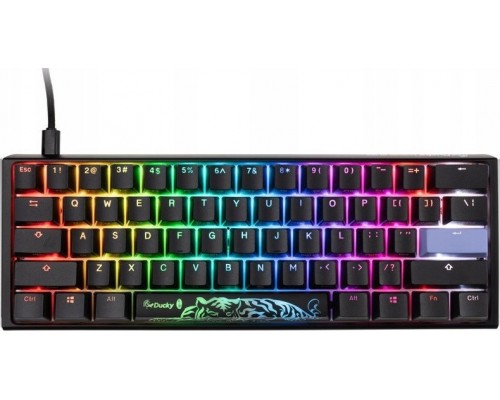 Ducky Ducky One 3 Classic Black/White Mini Gaming Keyboard, RGB LED - MX-Silent-Red (US)