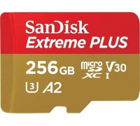 SD  WD Extreme Plus MicroSDXC 256 GB Class 10 UHS-I/U3 A2 V30 (SDSQXBD-256G-GN6MA)