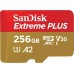SD  WD Extreme Plus MicroSDXC 256 GB Class 10 UHS-I/U3 A2 V30 (SDSQXBD-256G-GN6MA)