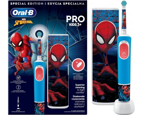 Brush Oral-B Vitality Pro Kids 103 Spiderman + Case Blue