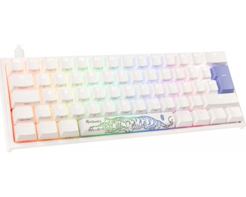 Ducky Ducky One 2 Pro Mini White Edition Gaming Keyboard, RGB LED - Cherry Silver