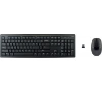 Deltaco DELTACO Belaidė klaviatūra ir pelė, 105 Keys, LT/EN išdėstymas, 2.4GHz USB Nano Receiver, Juodas TB-114-LT