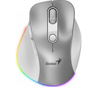 Genius bezprzewodowa, Genius Ergo 9000S Pro, srebrna, optyczna, 2400DPI