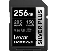 SD  Lexar Professional Silver Plus SDXC 256 GB Class 10 UHS-I/U3 V30 (LSDSIPL256G-BNNNG)