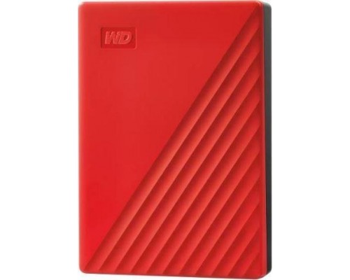 HDD WD WD My Passport WDBR9S0060BRD - Festplatte - verschlusselt - 6 TB - extern (tragbar) - USB 3.2 Gen 1 - 256-Bit-AES - Rot