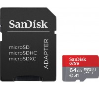 SD  SanDisk Ultra MicroSDXC 64 GB Class 10 UHS-I/U1 A1 (SDSQUAB-064G-GN6TA)