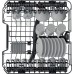 Whirlpool Įmontuojama indaplovė Whirlpool WIO 3P33 PL