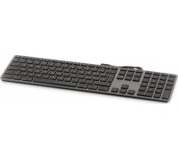 LMP Large Font USB Keyboard 110 keys wired USB keyboard with 2x USB and aluminum upper cover - German - space gray