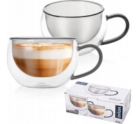 Orion Szklanki Thermale z podwójną ścianką do kawy i herbaty DOUBLE 300 ml 2 szt.