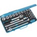 Hazet Hazet socket wrench set 905, 1/2, 30 pieces, tool set (blue, with reversible ratchet)