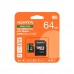 SD  ADATA Speed Plus MicroSDXC 64 GB Class 3 UHS-I/U3 A2 V30 (UD64GUI3V30A2SP-RA1)
