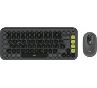 Logitech POP Icon Combo klawiatura Dołączona myszka Uniwersalne Bluetooth QWERTZ Niemiecki Grafitowy, Green